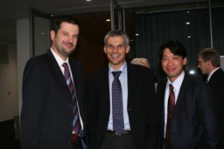 From the left, Prof. Oestreich, Prof. Studer and Prof. Itami